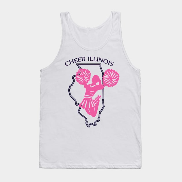 Cheer Illinois Tank Top by Prairie Ridge Designs